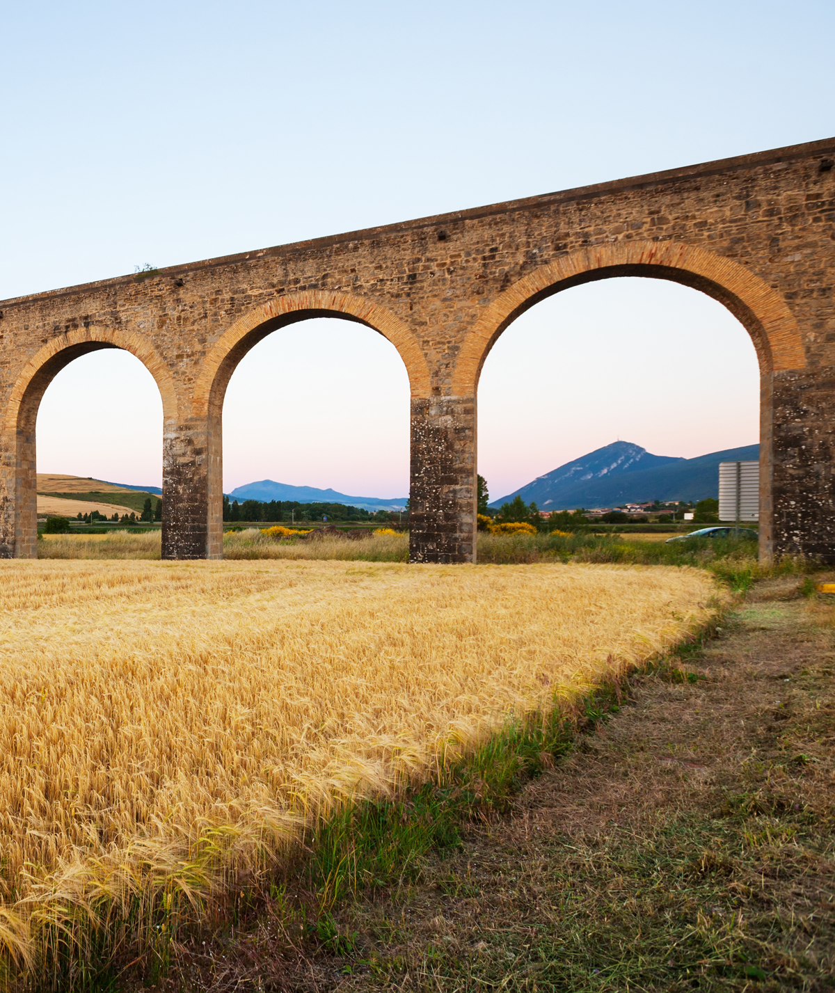 Acueducto near Pamplona by architect Ventura Rodriguez. Navarre